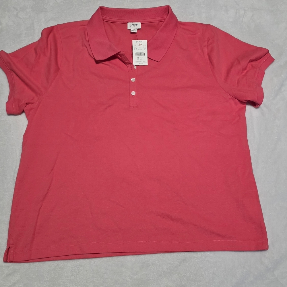 J. Crew Bright Pink Polo Shirt